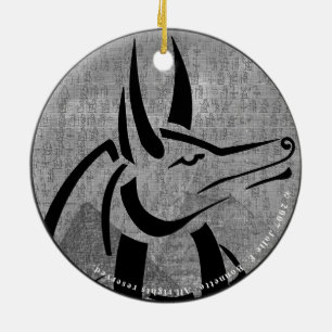 Anubis Premium Round Keramik Ornament
