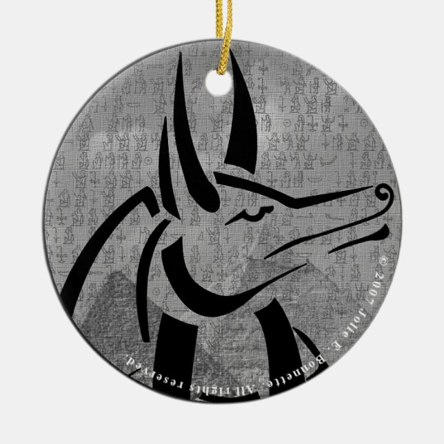Anubis Round Ornament (Vorne)