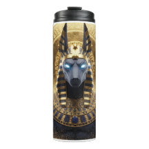 Anubis-Schakal-Thermalbecher | Alter ägyptischer G
