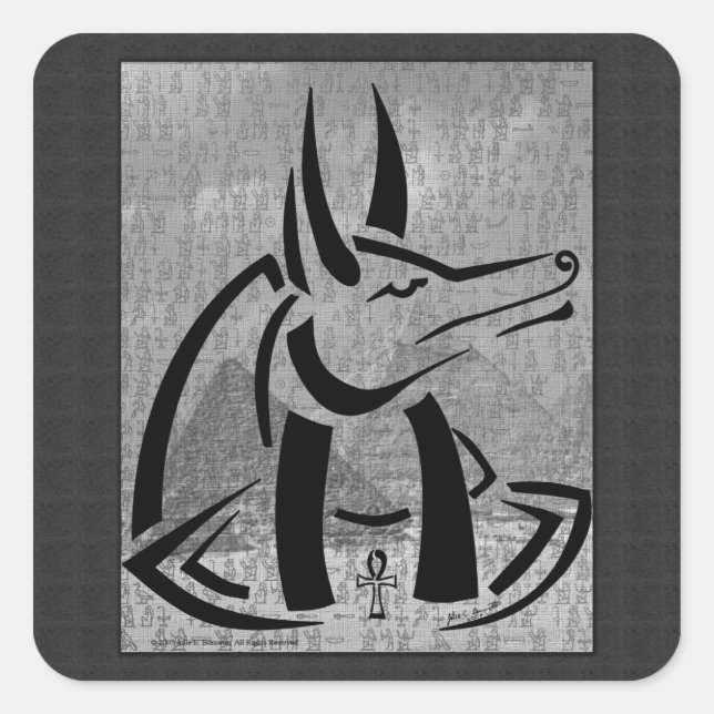 Anubis Square Sticker (Vorderseite)