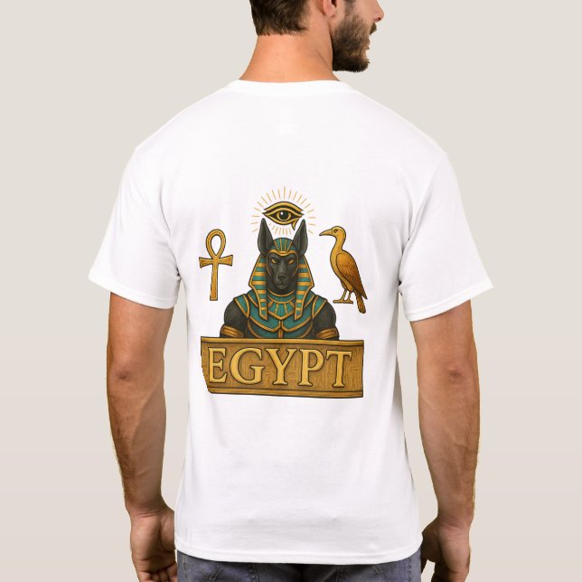 Anubis & Thoth | Ägyptische Symbole - T-Shirt (Rückseite)