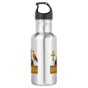 Anubis & Thoth Ägyptische Symbole - Wasserflasch Edelstahlflasche
