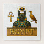 Anubis & Thoth – Ancient Egyptian Symbols Puzzle<br><div class="desc">Anubis & Thoth – Ancient Egyptian Symbols of Wisdom & Protection ________________________________________ Bring the mystique of Ancient Egypt into your daily life with this striking design featuring Anubis, the guardian of transition, and Thoth, the symbol of knowledge and writing. Surrounded by iconic elements like the Eye of Ra, the Ankh,...</div>
