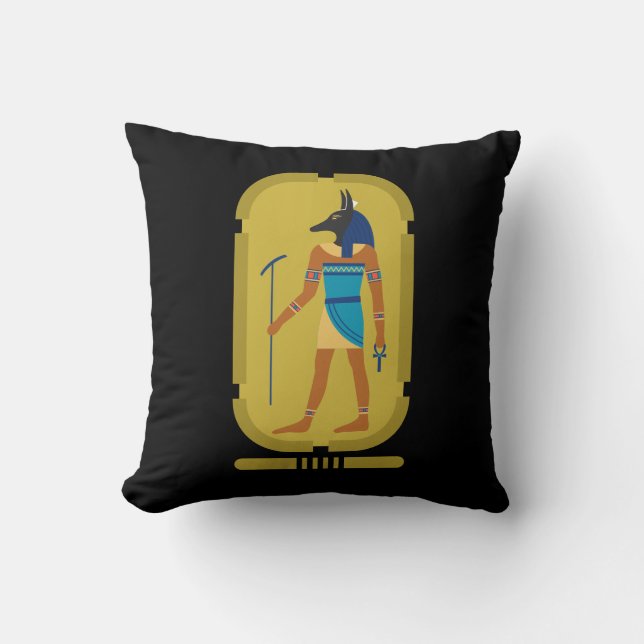 Anubis Throw Pillow Kissen (Vorderseite)