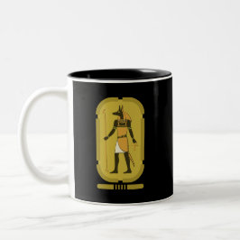 Anubis Zwei-Tone-Kaffee-Tasse Zweifarbige Tasse