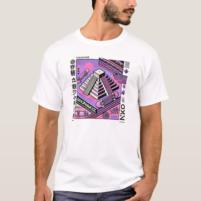 Anunakiz Ziggurat Anunnaki Skater Vibes T-Shirt (Vorderseite)