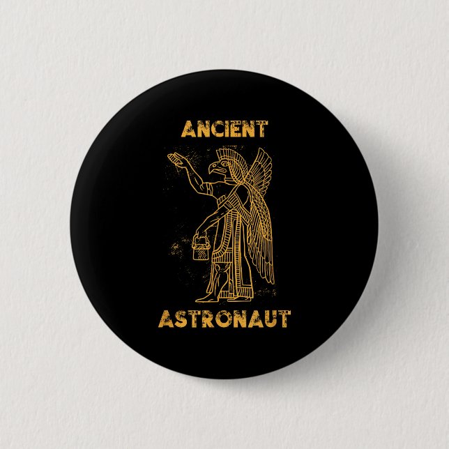 Anunnaki Ancient Astronaut Sumerischer Alien Theor Button (Vorderseite)