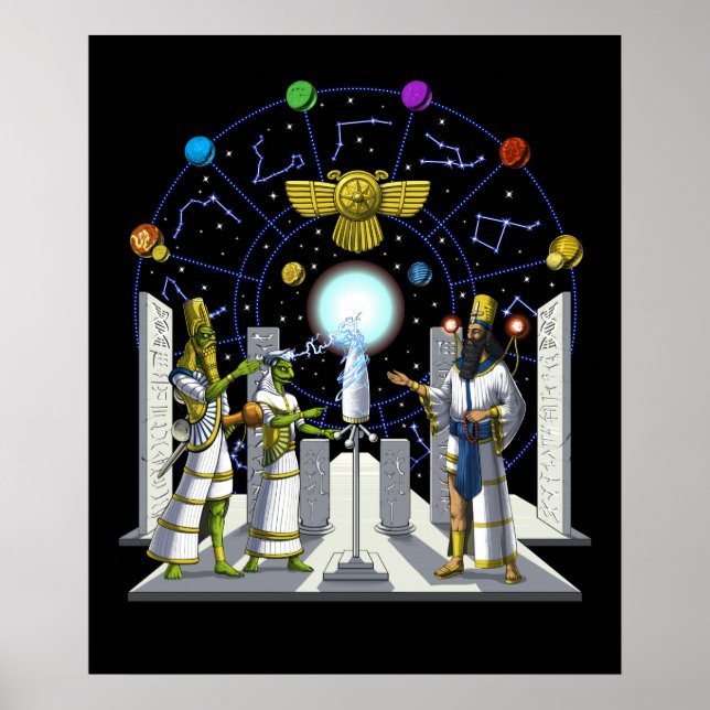 Anunnaki-Außerirdischen Poster (Vorne)