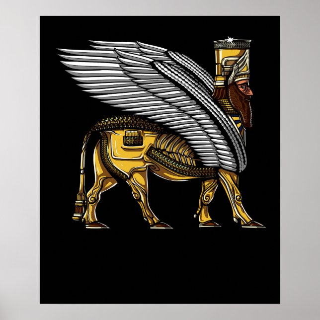 Anunnaki Guardian Alien Ancient Sumerian God Poster (Vorne)