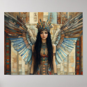 Anunnaki Star Goddess Inanna Pastel Mosaik Poster