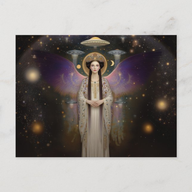 Anunnaki Star Goddess Ishtar Hochfrequenz Art Postkarte (Vorderseite)