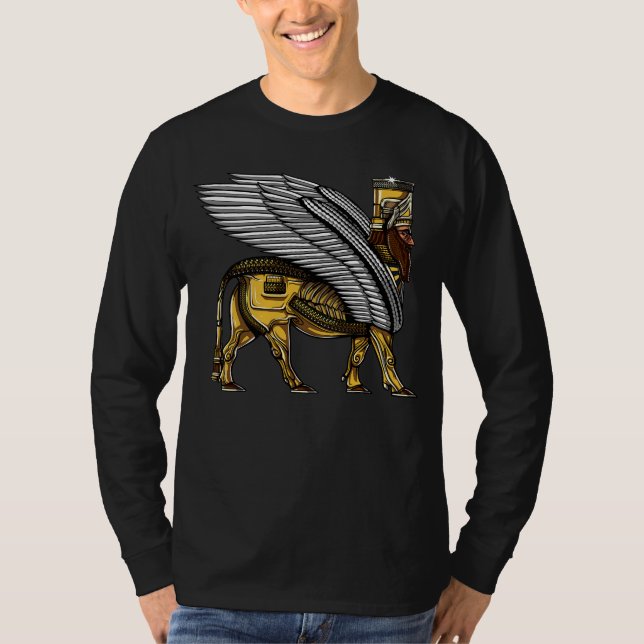 Anunnaki Wächter-alien-alter sumerischer Gott T-Shirt (Vorderseite)