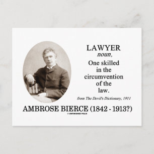 Anwalt (Ambrose Bierce, das Wörterbuch des Teufels Postkarte