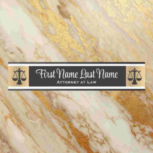Anwalt an der Law Door Signs Anwalt Gold Long Name Türschild