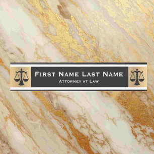 Anwalt an der Law Door Signs Anwalt Gold Long Name Türschild