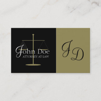 Anwalt Antiquariat Gold Monogramm Visitenkarte
