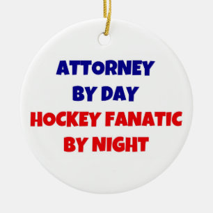 Anwalt bei Day Hockey Fanatic by Night Keramikornament