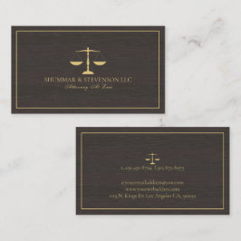 Anwalt bei der Textur von Holz aus legalen dunklen Visitenkarte