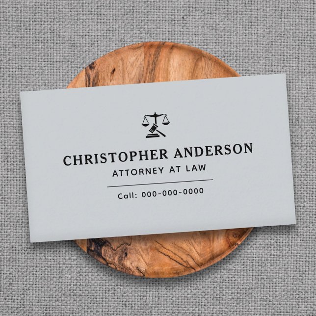 Anwalt bei Law Blue Visitenkarte (Attorney at Law Blue Business Card)