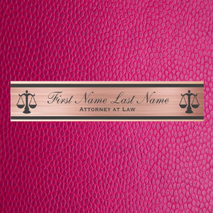 Anwalt bei Law Door Signs Anwältin Rose Gold Türschild