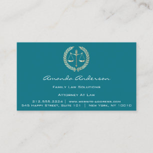 Anwalt bei Law Gold Scale Anwalt Custom Aquamarin Visitenkarte
