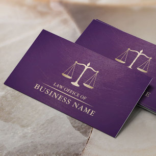 Anwalt bei Law Gold Scale Lila Gold Anwalt Visitenkarte