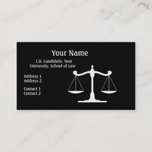 Anwalt Black Visitenkarte