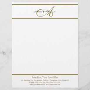 Anwalt Briefkopf Gold Schrift - ÜbereinstimmungGes