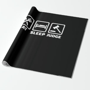 Anwalt Eat Sleep Judge Geschenkpapier