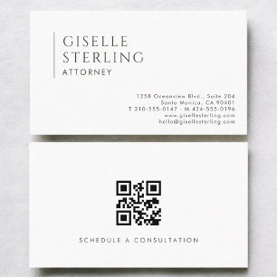 Anwalt Einfach Moderne Professionelle QR-Code Visitenkarte