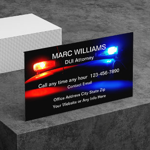 Anwalt für DUI Polizei-Lichter Visitenkarten Visitenkarte