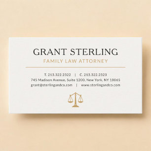 Anwalt für Familienrecht Neutral Beige Gold Visitenkarte