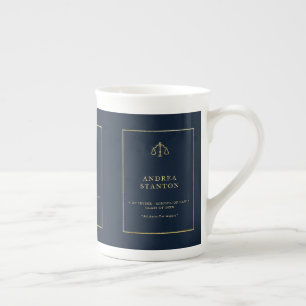 Anwalt Jurastudium Abschlussgeschenk Navy Gold Rah Prozellantasse