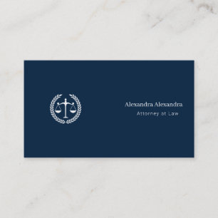 Anwalt Rechtsanwalt Minimalistisch Stilvoll Navy Visitenkarte