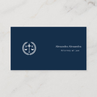 Anwalt Rechtsanwalt Minimalistisch Stilvoll Navy Visitenkarte