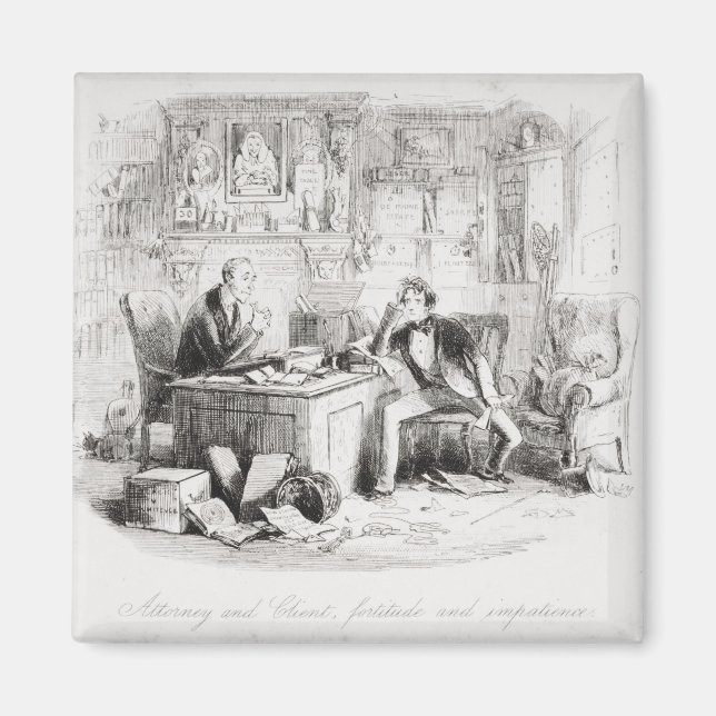 Anwalt und Kunde, Stärke und Ungeduld Magnet (Vorne)