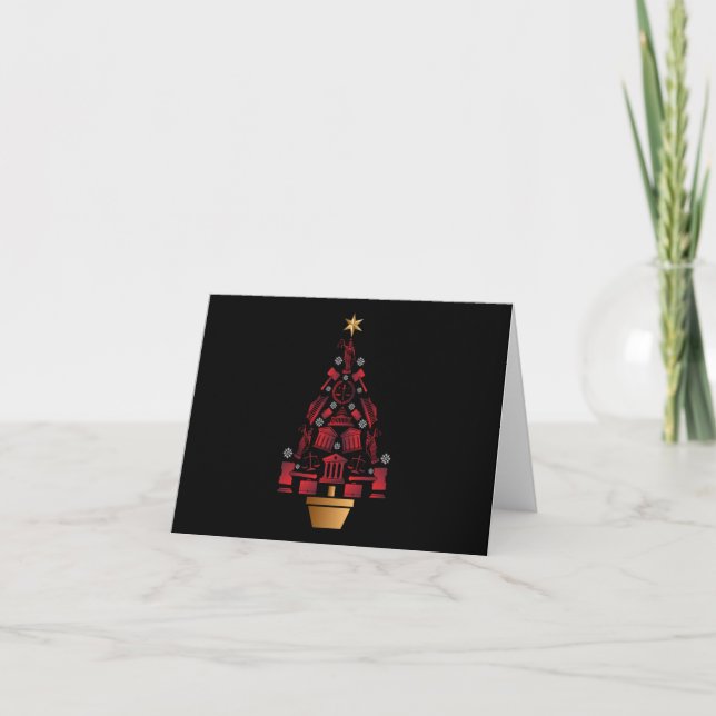 Anwalt Weihnachtsbaum Karte (Vorderseite)