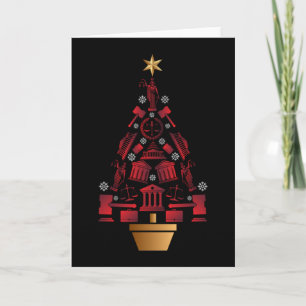 Anwalt Weihnachtsbaum Karte