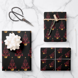 Anwalt Weihnachtsbaum - Silhouette Art Wr Geschenkpapier Set