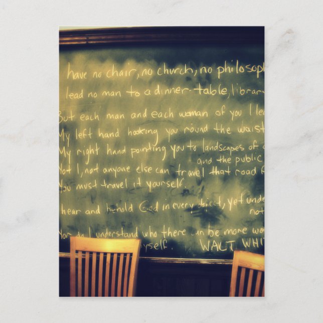 Anwalt Whitman Zitat Postkarte (Vorderseite)