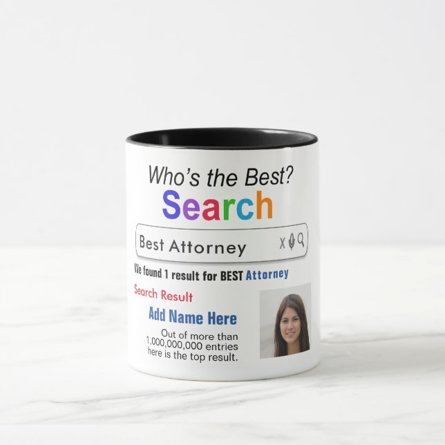 Anwältin - Funny Best Custom Search Geschenk Tasse (Zentrum)