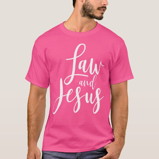 Anwältin Geschenk für ihr lustiges Gesetz Jesus Fr T-Shirt (Vorderseite)