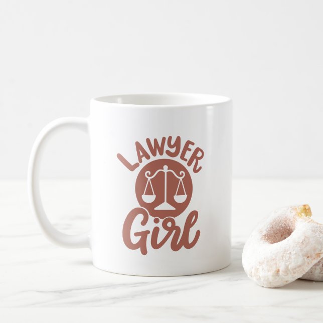 "Anwältin Girl" Kaffeetasse (Mit Donut)