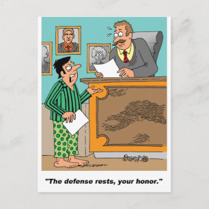 Anwältin in Pajamas Postkarte