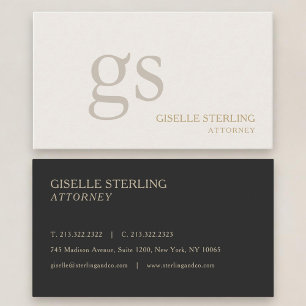 Anwalts-Monogramm Professional Visitenkarte