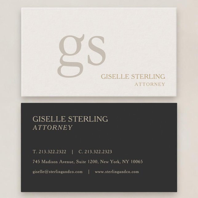 Anwalts-Monogramm Professional Visitenkarte (Von Creator hochgeladen)