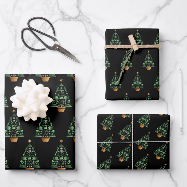 Anwaltsanwalt Weihnachtsbaum Geschenkpapier Set (Vorderseite)