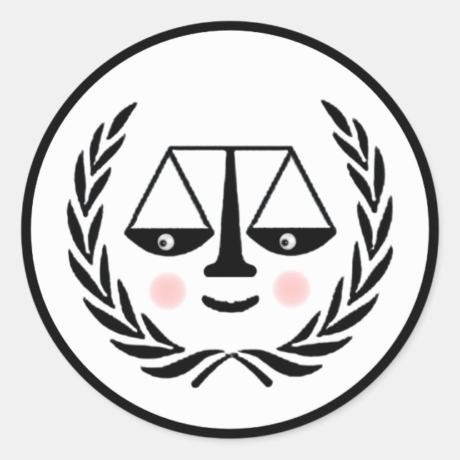 Anwaltsanwaltskanzlei Runder Aufkleber (Vorderseite)