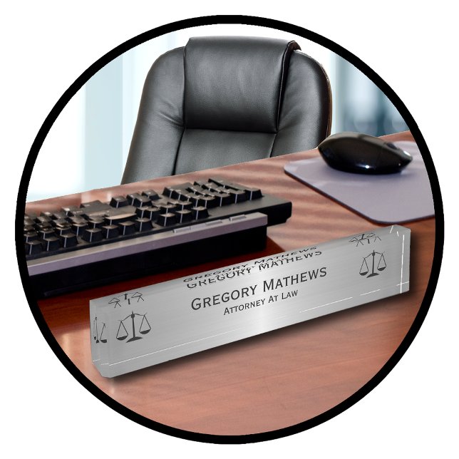 Anwaltsbüro Führungskraft Name Teller Namensplakette (Von Creator hochgeladen)