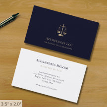 Anwaltskanzlei in Navy Blau und Gold